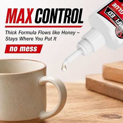 Gap Fill Super Glue 30g Heavy Duty, Thick Cyanoacrylate (CA) Glue with Anti-Clog Caps & Precision Microtips for Woodworking, Crafts, 3D Prints, Strong Repair for Furniture Shoe Ceramic Glass Plastic