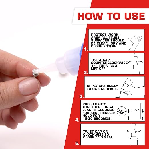 Loctite Super Glue Professional Liquid, Clear, 0.7 fl oz Bottle, 2 Pack - Superglue for Plastic, Wood, Metal, Crafts & Repair, Cyanoacrylate Adhesive Instant Glue, Quick Dry