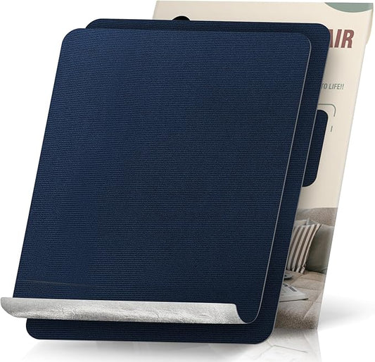 OAZ 2 Pieces 9 x 11 inch Canvas Repair Patches Canvas Fabric Patch Self-Adhesive Fabric Repair Tape Waterproof Outdoor Gear Patch Kit for Boat Cover Awning Sofa Chair Couch Tent Bag (Navy Blue)