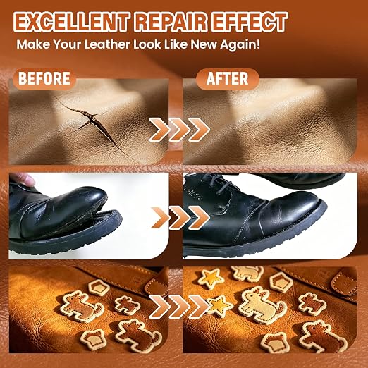 Leather Glue - 2.1 Oz Extra Strong & Flexible Leather Adhesive - Waterproof, Quick-Dry & Clear Leather Repair Glue for Shoes, Boots, Jackets, Handbags, Sofas, Car Seats & More