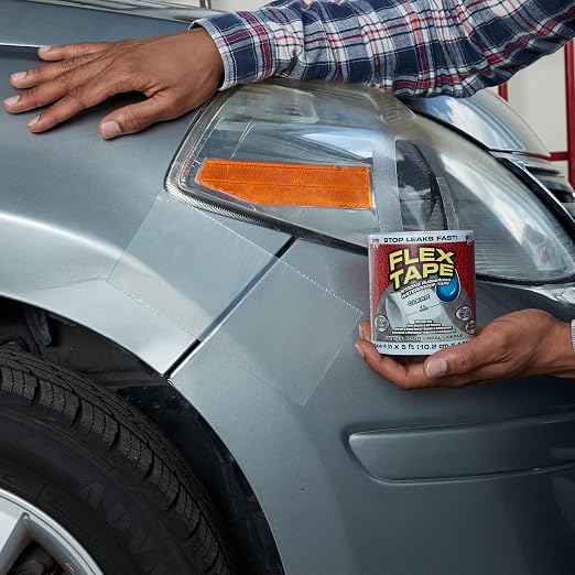 Flex Tape, Original Thick Flexible Rubberized Waterproof Tape - Seal and Patch Leaks, Works Underwater, Indoor Outdoor - Home RV Roof Plumbing and Pool Repairs, Gray, 4 in x 5 ft, Case of 4
