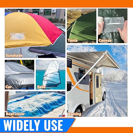 Tikfoam RV Awning Repair Tape for Tarp, Boat Covers Repair Tape,Tent, Greenhouse, Sail Tape, Tear Repair Patch Kit, Waterproof, 6 Inch Wide 30FT Long, Reinforced