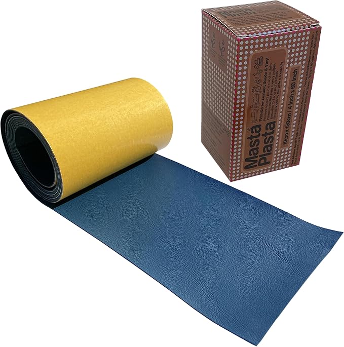 MASTAPLASTA Original Leather Repair Tape - Blue 60" x 4" (150x10 cm). Upholstery-Quality. Quick and Easy Leather Repair Patch Self Adhesive for Couch, Leather Patches for Car Seats