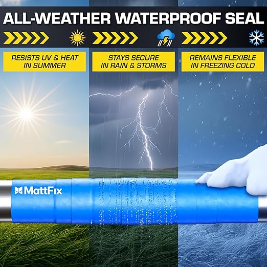 Self Fusing Silicone Tape – 1" x 10' – Waterproof Tape for Emergency Repairs – Weatherproof, Heat and Chemical-resistant – For Plumbing, Pipes and Hoses repairs, Automotive, Electrical & Outdoor Use
