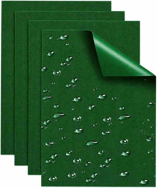Canvas Repair Patches, Heavy Duty Waterproof Self-Adhesive Fabric Repair Tape for Tent, Sofa, Boat Covers, Chairs, Awning & Camping Outdoor Gear, 7.87"x5.9", Green