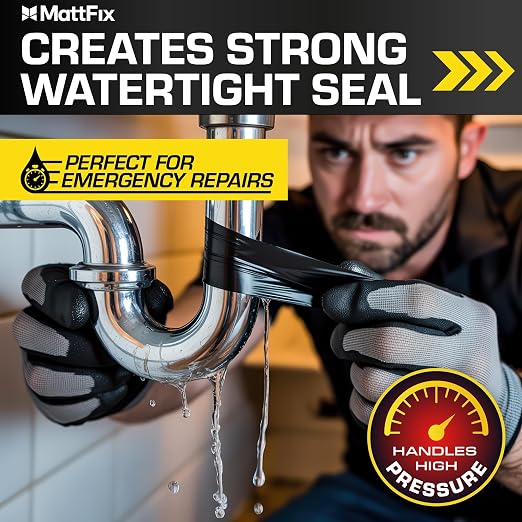 Self Fusing Silicone Tape – 1" x 36’ – Waterproof Tape for Emergency Repairs – Weatherproof, Heat and Chemical-resistant – For Plumbing, Pipes and Hoses repairs, Automotive, Electrical & Outdoor Use