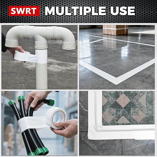 SWRT 9 Mil 5-Pack White Heavy Duty Duct Tape Strong Adhesive, 2 in x 30 YD (Total 150YD) Duct Heavy Duty Waterproof All Weather White Duct Tape No Residue Sealing & Patching for Indoor&Outdoor Repair