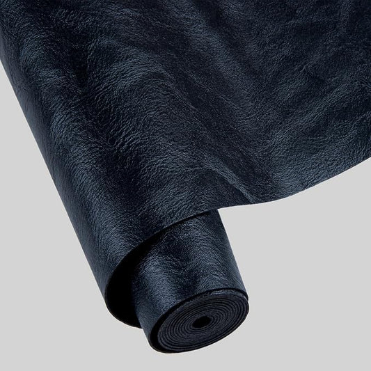 Faux Leather Fabric Sheet, 12 x 54 Inches, Texture Synthetic Material for DIY Crafts, Leather earings,Upholstery, Automotive, Sofa Projects Individual 1/3 Yard Cut (Black, 1/3 Yard)