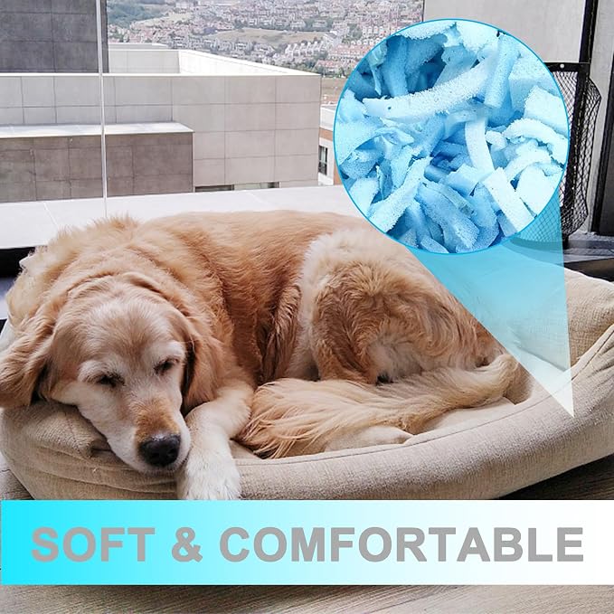 DR.DUDU 20 lbs Bean Bag Filler Foam, Shredded Gel Memory Foam Filling, Premium Soft and Comfortable Pillow Stuffing Foam for Couch Cushion Dog Bed Chair Arts Crafts Stuffed Animal