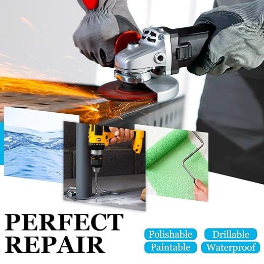 Pool Putty - 2 Part Epoxy Pool Putty for Leaks Underwater or Above, 10oz Pool Leak Sealer for Fixing Leaks, Cracks, Epoxy Pool Repair Kit for Tile, Concrete, Fiberglass, Cement and Other Surfaces
