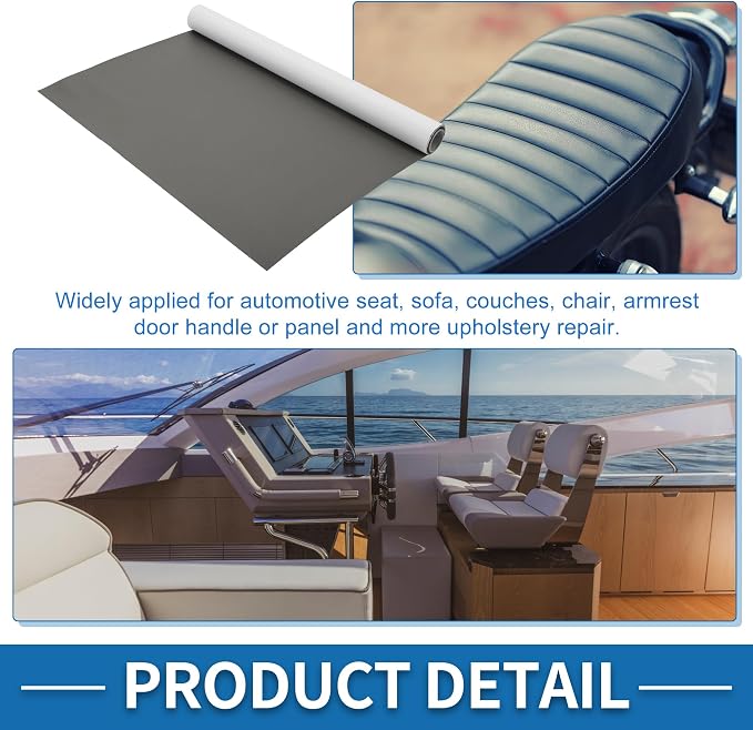 Self Adhesive Leather Repair Patch Strong Stickiness 30"x16" Leather Repair Tape PU Leather Gray 1 Pcs