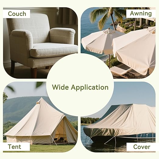 Besezx Canvas Repair Tape,Outdoor Gear Patch, 3x79 Inches,Waterproof Self-Adhesive Fabric Repair Tape for Repairing Boat Covers,Sun Shades,Sofas,Tents,Lounge Chairs,Awnings (Off White)
