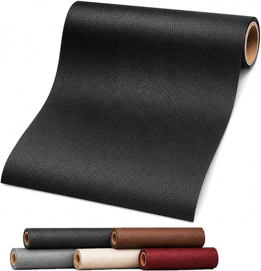 Self Adhesive Leather Repair Patch 24x54 Inch, Large Vinyl Repair Kit，Black | Leather Tape for Furniture, Couch, Sofa, Car Seats. Waterproof, Strong Adhesion, Easy Cut Pleather Patch Waterproof Scratch