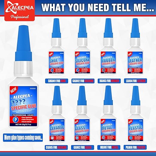 ALECPEA 20g Ceramic Glue - High-Strength Adhesive for Porcelain & Pottery Repair - Waterproof & Heat-Resistant Bond for Dishes, Tiles, Vases & Statues - Quick 15s Set with 3 Precision Tips