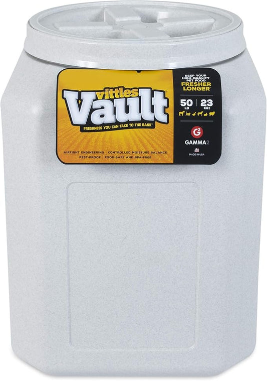 Gamma2 Vittles Vault Pet Food Storage Containers - Sealed Dog and Cat Food Storage Container, Fits up to 50lbs, Made in the USA - [14" L x 20" H]
