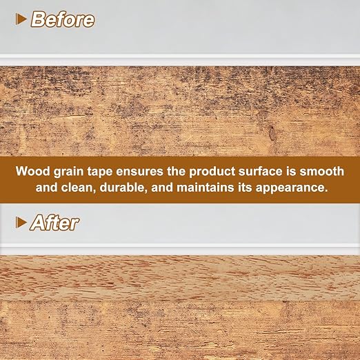 uxcell Wood Grain Repair Tape, 2.2" x 15ft Self Adhesive Wood Grain Colored Duct Tape Waterproof Repair Patch for Furniture Floor Scratch Fix, Baseboards, DIY Decor, Dark Mahogany