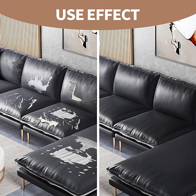 ONine Leather Repair Patch, Self-Adhesive Couch Patch, Multicolor Available Scratch Leather 16X60 Inch Peel and Stick for Sofas(Chocolate Brown)