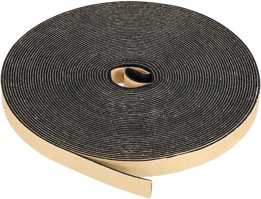PATIKIL Foam Insulation Tape, 3/8" W x 1/16" t x 32.8FT Self Adhesive Weather Stripping Door Seal Strip for Door Soundproofing Window Air Conditioning Sealing, Black
