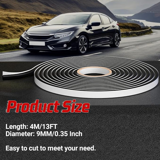 13Ft Headlight Sealant Retrofit Refit Butyl Rubber Glue Reseal for Car Headlamps Window Door Windshield (2 Pieces)