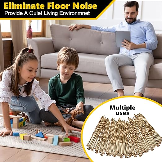 Dreyoo 100 Pcs Repair Floor Screws, Universal Screws for Floor Repair Fit Hardwood/Vinyl/Carpets, Wood Gap Fixer Compatible with 3233, Bolt Assortment Sets