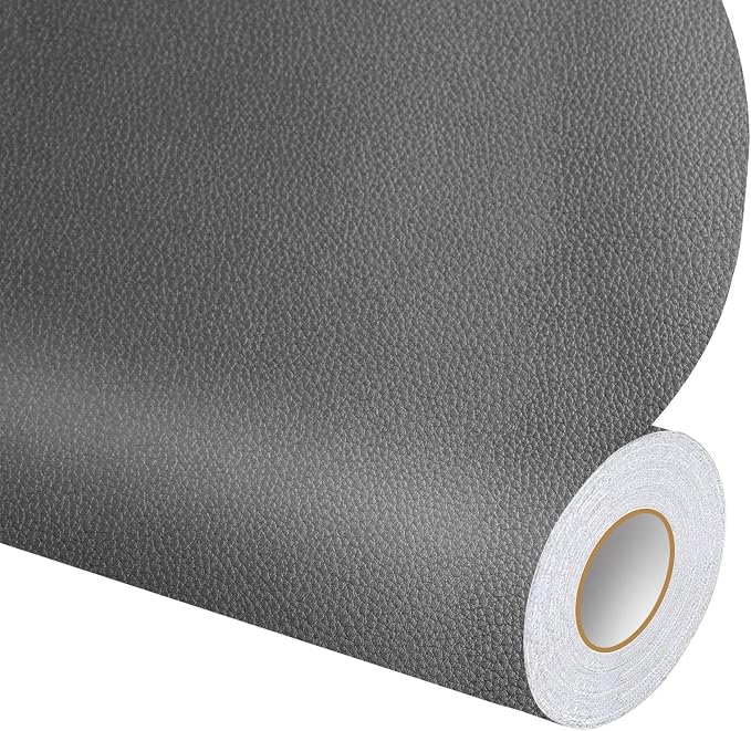 DXBULL Large Leather Repair Patch 17.3x78.7 inch Repair Tape Self-Adhesive for Furniture Sofas Car Seats Chair Couches Handbags Jackets Decorative Home Hotel Wall (Grey)
