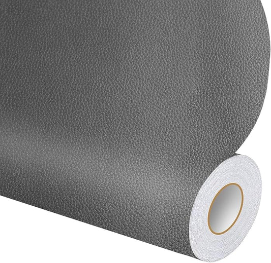 DXBULL Large Leather Repair Patch 17.3x78.7 inch Repair Tape Self-Adhesive for Furniture Sofas Car Seats Chair Couches Handbags Jackets Decorative Home Hotel Wall (Grey)