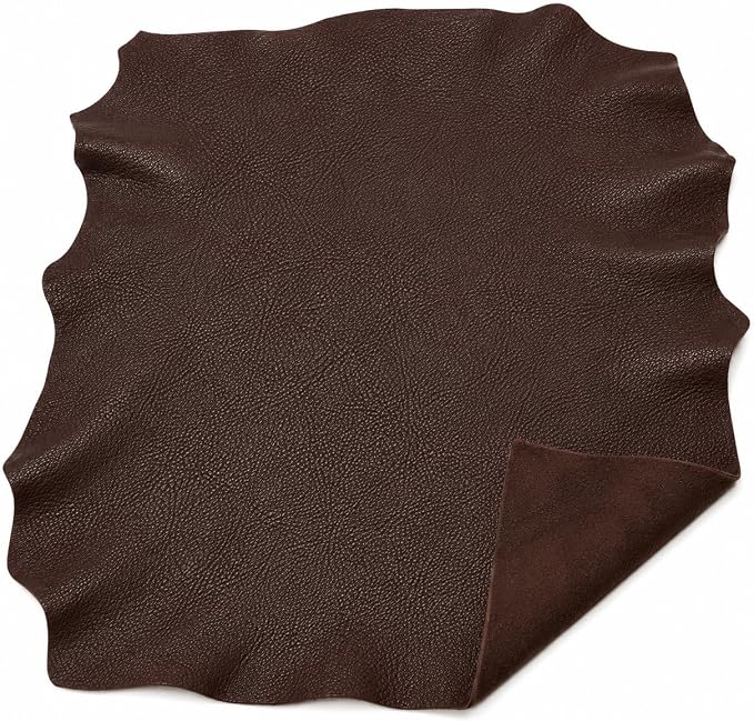 Reed Leather Hides - Cow Skins (8 inches X 11 Inches, Dark Brown) | Arts and Crafts