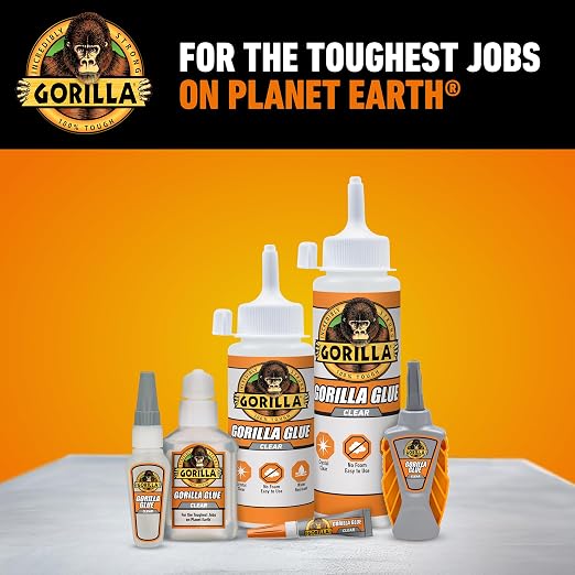 Gorilla Glue Micro Precise Clear Glue, 5 Gram (Pack of 2) - Crystal Clear, All Purpose, and Water Resistant