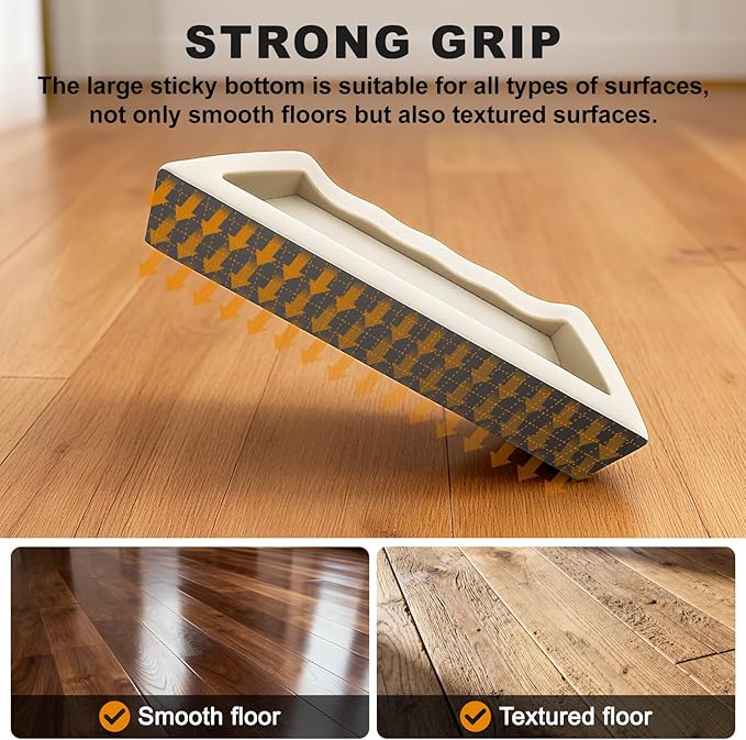 Floor Gap Fixer Tool – LVP Flooring Gap Fixer Kit,Low-Noise Nylon Mallet & Plank Grabber with Washable Pads for Laminate/Hardwood Floor Repair