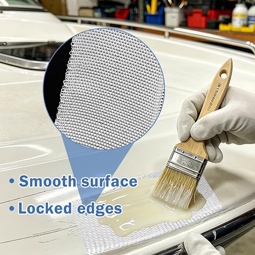 Fiberglass Cloth Roll, 4 Inches*99 Feet 6oz E-Glass Plain Weave | Fiberglass Cloth Tape Strip Non Adhesive for Repairing and Reinforcing Pipes, Cars, Sinks, Bathtubs, Boats