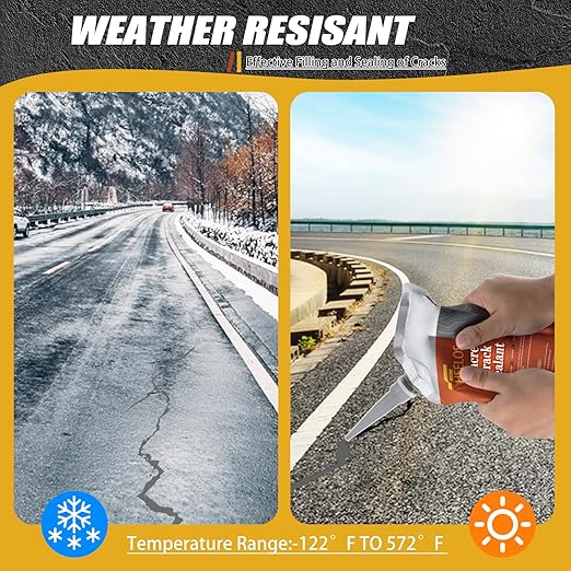 Concrete Crack Filler,Cement Crack Sealant, High Elasticity Crack Filler Repair Sealer, Self Leveling Waterproof Caulking Glue Sealing Adhesive for Concrete (Grey，2 Pack)