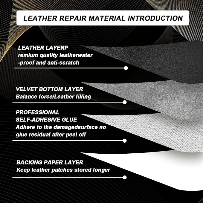 Black Self-Adhesive Leather Repair Patch Leather Repair Tape for Furniture 4x63 Excellent Adhesion Leather Repair Patch Self Adhesive for Car Seat Couch Motorcycle Seat