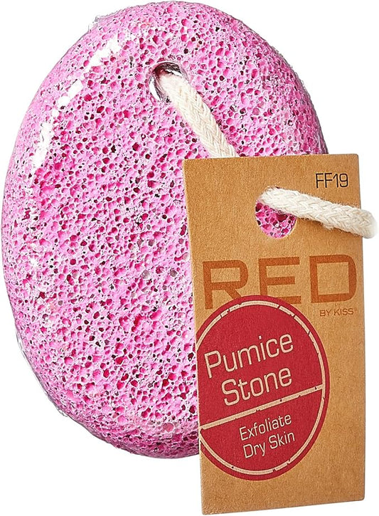 RED by Kiss Pumice Stone – Callus Remover for Dry and Wet Feet, Exfoliate Dry Dead Skin, Best Foot Care Pedicure Tool, Washable Foot Scrubber for Cracked Heels
