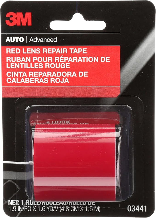 3M Red Lens Repair Tape, 03441, 1.875 in x 60 in, 2-Pack