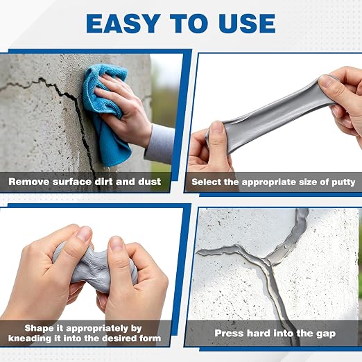 U0U Gery Moldable Silicone Putty,5mm Waterproof Multi Purpose Butyl Seal Putty Tape,Plumbers Duct Seal Putty for Sink Drain Gap Wall Repair