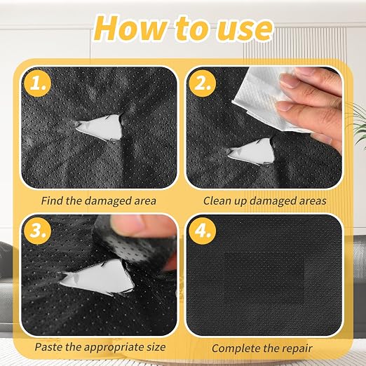 JuCheng Breathable Perforated Self-Adhesive Leather Repair Patch for Furniture, Couches, Car Seats, Office Chairs Faux Leather & Vinyl Repair Kit (Light Brown, 20x120inch)