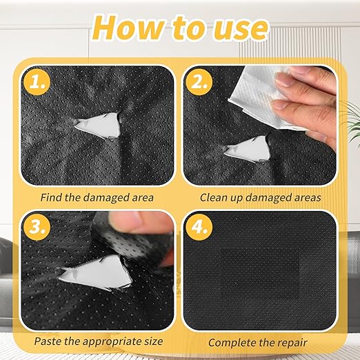 JuCheng Breathable Leather Repair Kit, 20x120inch Perforated Self-Adhesive Leather Repair Patch for Furniture, Cars, Office Chairs (Beige)