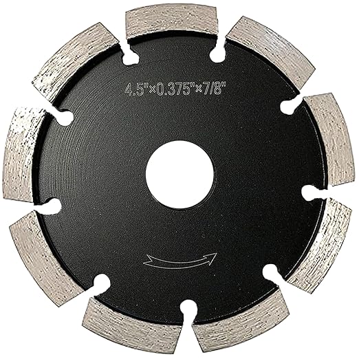 4.5" Diamond Crack Chaser Blades for Routing and Repairing Cracks in Concrete and Asphalt - 3/8" Width with a 7/8" Non-Threaded Arbor