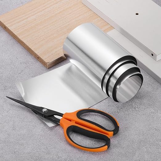 uxcell Aluminum Flashing Roll, 6in x 3.3ft Metal Roof Panels 0.8mm Waterproof Aluminum Sheet Roll for House Repair, Roof Flashing, Sealing Windows Doors, DIY Projects