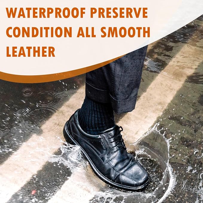 Mink Oil Paste Leather Conditioner Boots Wax Waterproof Smooth Couch Purse Shoes Bag Jacket Soft Polish Furniture Salve Sofa Car Seat Restore Shine Saddles Baseball Glove Natural Leather Care Balm