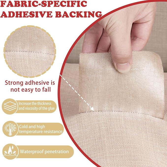Gheeidau Linen Repair Tape 4x70 Inch Self-Adhesive Couch Patch Repair Fabric Patch for Furniture,Sofas,Cushion,Chairs,Bags,Linen Goods(White)