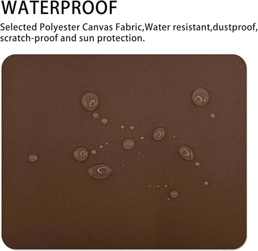 Gheeidau Canvas Repair Patch 9×11 Inch 3Pcs Waterproof Self-Adhesive Fabric Repair Patch for Tents,Boat Cover,Pop Up Canopy,Patio,Bags,Car Seats,Sofas,Furniture Cover(Brown)