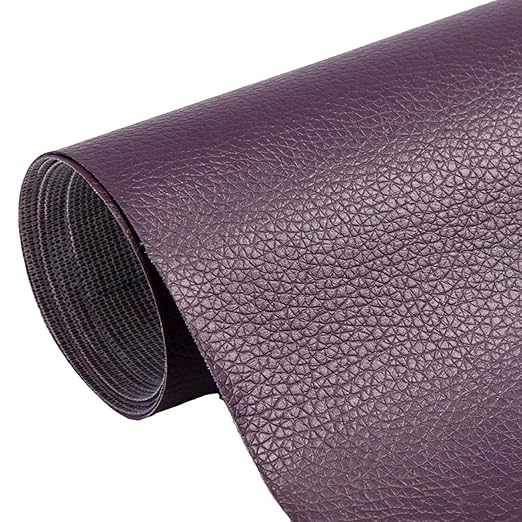 Leather Repair Patch Tape, 19.7 x 53.9 Inch, Self-Adhesive Leather Repair Patch for Furniture, Sofa Seating, Car Seats, Handbag, Waterproof & Durable (Dark Purple)