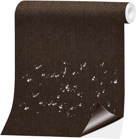 Canvas Repair Tape, Heavy Duty Waterproof Self-Adhesive Fabric Repair Patch for Tent, Sofa, Boat Covers, Chairs, Awning & Camping Outdoor Gear, 12"x59", Brown