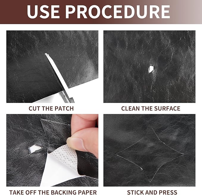 Leather Repair Patch, 35X79 inch Strong Sticky Repair Patch Self Adhesive Waterproof, DIY Large Vinyl Patches for Couches, Furniture, Sofa, Car, Chair (Coffee, 35X79 inch)