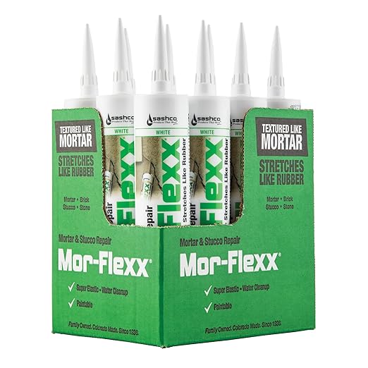 Mor-Flexx Textured Caulk, White,10.5 oz (Pack of 12)