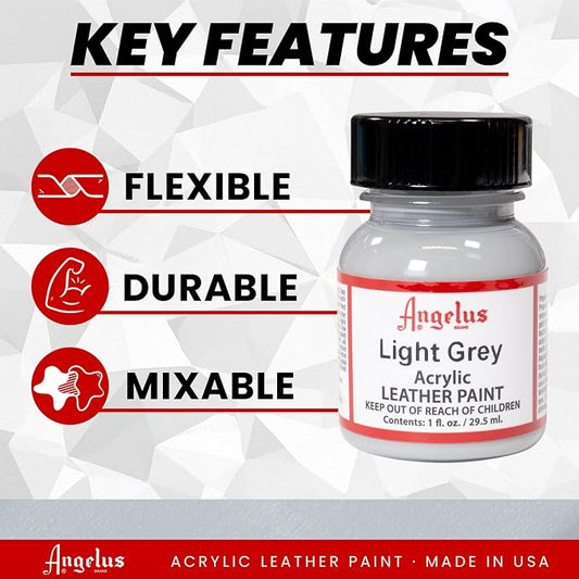 Angelus® Acrylic Leather Paint, Light Gray 1Fl Oz