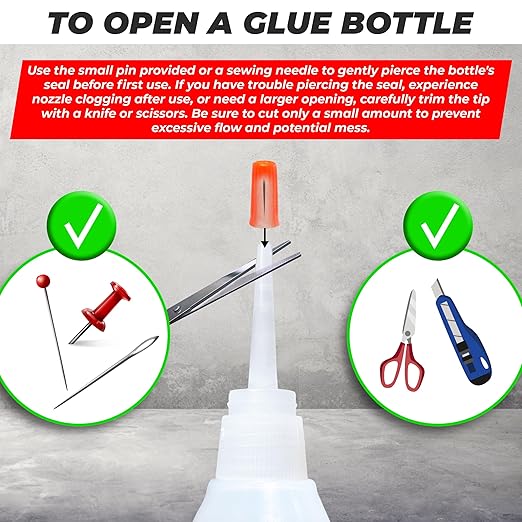 Plastic Glue for Models, Miniatures, Legos, PLA & 3D Printing Repair – Fast Setting Heavy Duty Strong Super Glue for Plastic 20g (144 Pack)