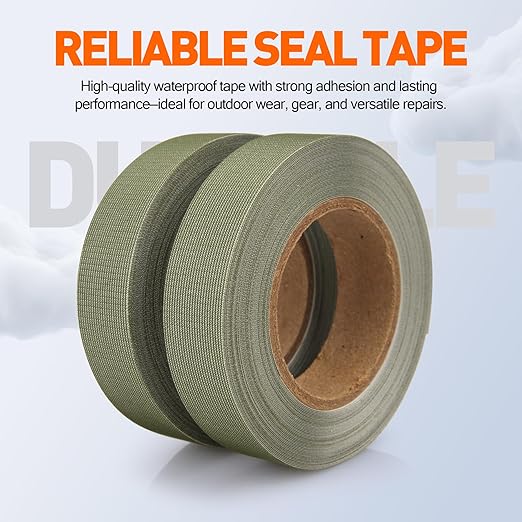 TPU Seam Sealing Tape – Waterproof Heat-Seal Fabric Repair Tape for Tents, Outdoor Gear, and Apparel, 0.79 in x 5.47 yd, Green