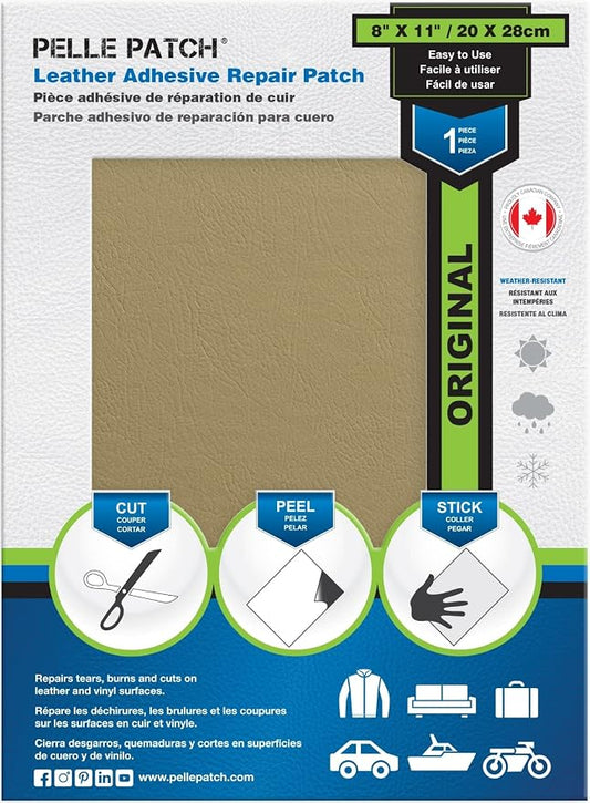 Leather Fix Repair Kit - 25 Colors Available - Original 8x11 - Beige-Yellow